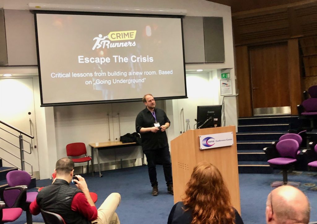 Lukas Rauscher (Crime Runners in Vienna/Austria) talking about Escaping the Crisis at ERIC 2019