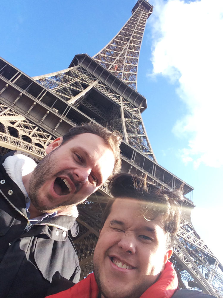 Us in front of the Eiffel Tower